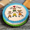 Love Dad Cake' with heartfelt designs and decorations, ideal for celebrating and honoring your dad on special occasions.