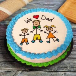 Love Dad Cake' with heartfelt designs and decorations, ideal for celebrating and honoring your dad on special occasions.