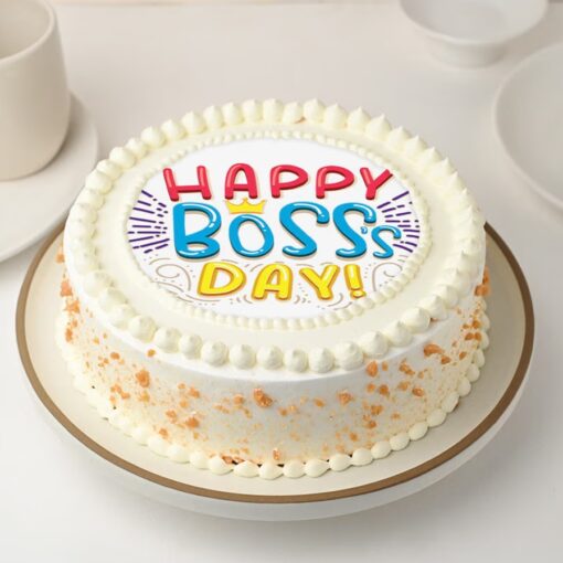 Boss Day Butterscotch Treat Cake featuring rich butterscotch flavor and decorative elements, perfect for celebrating and honoring your boss on their special day.