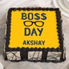 Boss Day Chocolate Delight Cake featuring rich chocolate flavor and personalized decoration, perfect for celebrating and honoring your boss on their special day.