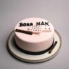 Boss Day Cigar Fondant Cake featuring a cigar-themed design, perfect for celebrating and honoring your boss with a sophisticated touch.