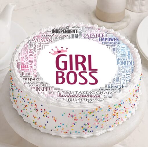 Chic Girl Boss Cake featuring elegant design and delicious flavors, perfect for celebrating female leadership and empowerment on special occasions.