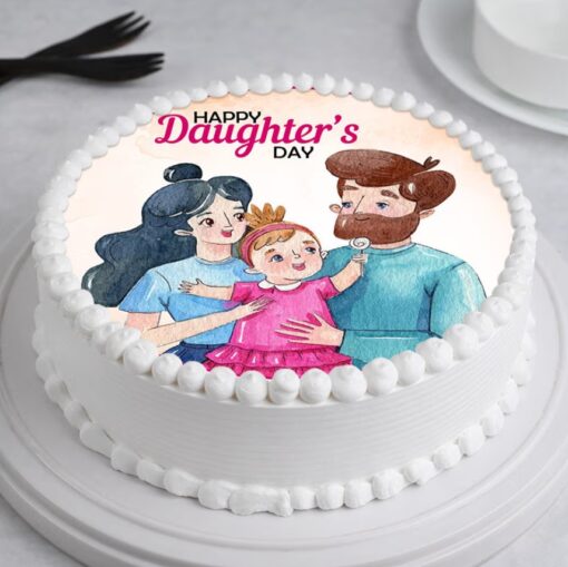 Classy Daughter's Day Cake featuring elegant design, sophisticated decoration, and delicious flavors, perfect for celebrating and honoring your beloved daughter.