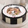 Daughter's Day Delight Photo Cake with personalized photo decoration, perfect for celebrating your daughter's special day.