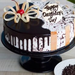 Daughter's Day Dual Flavor Cake showcasing two delicious flavors, beautifully decorated, perfect for celebrating your daughter's special day with delightful tastes.