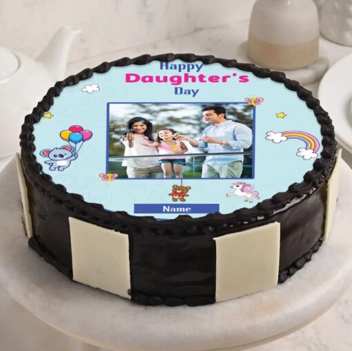 Daughter's Day Memory Cream Cake featuring creamy layers and beautiful decorations, perfect for celebrating the special bond with your daughter.