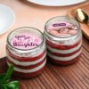 Daughters Day Sweet Velvet Jar Duo featuring two jars of rich velvet cake, perfect for celebrating your daughter's special day.