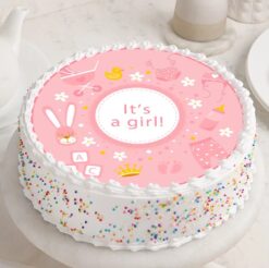 Dreamy Buttercream Baby Shower Cake decorated with pastel colors and whimsical designs, ideal for celebrating a baby shower with style and sweetness.