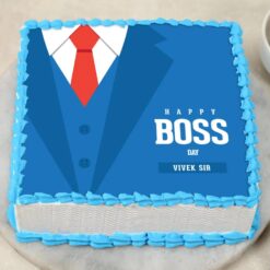 Elegant Boss Day Poster Cake with a personalized design, perfect for celebrating and honoring your boss with style and sophistication.