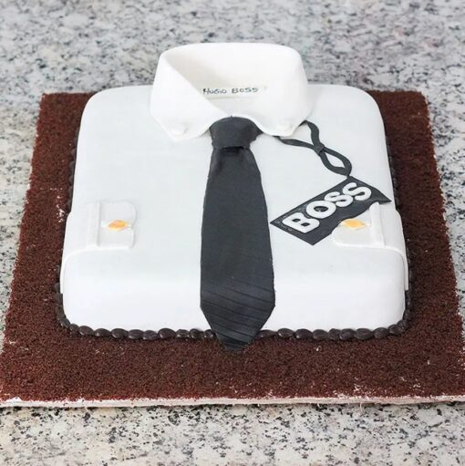 Elegant Shirt Cake for Boss featuring detailed fondant design, perfect for celebrating and honoring your boss's professionalism and leadership on Boss Day.