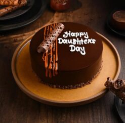 Heavenly Daughter's Day Truffle Cake with rich chocolate layers and decorative truffle toppings, perfect for celebrating your beloved daughter.