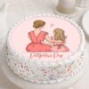 Radiant Love Daughter's Day Cake adorned with colorful decorations, perfect for celebrating the special bond between a parent and daughter.