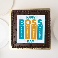 Rich Chocolate Cake for Boss Day featuring luxurious layers of chocolate and elegant decoration, ideal for celebrating and honoring your boss on their special day.