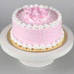 Roses Pink Chocolate Cake beautifully decorated with pink roses and rich chocolate layers, ideal for special celebrations and romantic occasions.