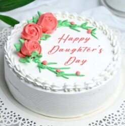 Vanilla Blossom Daughter's Day Cake featuring delicate floral decorations, perfect for celebrating the bond between parent and daughter on her special day.