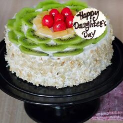 Zesty Kiwi Daughter's Day Cake featuring vibrant kiwi slices and a refreshing design, perfect for celebrating your daughter's special day.