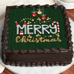 Jolly Christmas Cake decorated with festive designs, perfect for holiday gatherings and spreading Christmas cheer.