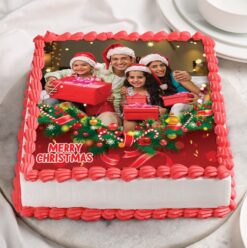 Peaceful Christmas Bliss Cake decorated with serene holiday accents, embodying the warmth and joy of a tranquil Christmas.