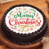 Jingle Joy Christmas Cake decorated with festive elements, spreading holiday cheer and adding sweetness to your Christmas gatherings.