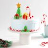 Merry & Bright Christmas Cake with colorful festive decorations, adding a cheerful touch of holiday spirit to your Christmas celebrations.