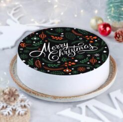 Pineapple Christmas Cheer Cake with tropical pineapple flavor and holiday-themed decorations, ideal for adding joy to Christmas gatherings.