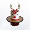 Midnight Reindeer Christmas Cake with festive reindeer design, bringing holiday magic and joy to your Christmas celebrations.