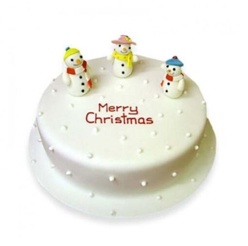 Winter Frost Christmas Cake decorated with delicate frosty accents, embodying the beauty of a winter wonderland for holiday celebrations.