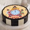 Vibrant Clock New Year Cake – a festive cake with a clock-inspired design, ideal for celebrating the countdown to the New Year.