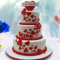 Anniversary Tier Cake with elegant design, perfect for weddings, anniversaries, and special celebrations.