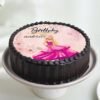 Barbie Blush Celebration Cake – a delightful pink cake adorned with Barbie-inspired decorations, ideal for stylish birthday parties and events.