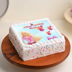 Barbie Poster Delight Cake – a beautiful Barbie-themed cake with a colorful poster design, ideal for birthdays and glamorous celebrations.