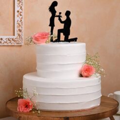 Be Mine Tier Cake with romantic heart accents, layered with delicious cream and adorned with love-themed decorations.