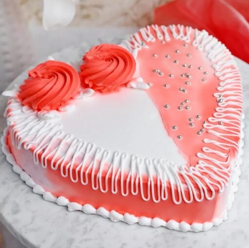 Berry Sweet Heart Cake - a beautifully crafted heart-shaped cake topped with fresh berries, perfect for romantic and special celebrations.