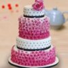 Blooms Tier Fondant Cake featuring elegant floral designs, ideal for weddings, anniversaries, and celebrations.