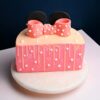 Minnie Mouse Half Cake with a charming design and delicious flavors, perfect for adding magic to Minnie Mouse-themed celebrations.