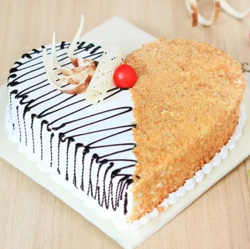 Butterscotch Heart Cake – a rich blend of butterscotch and sweetness.