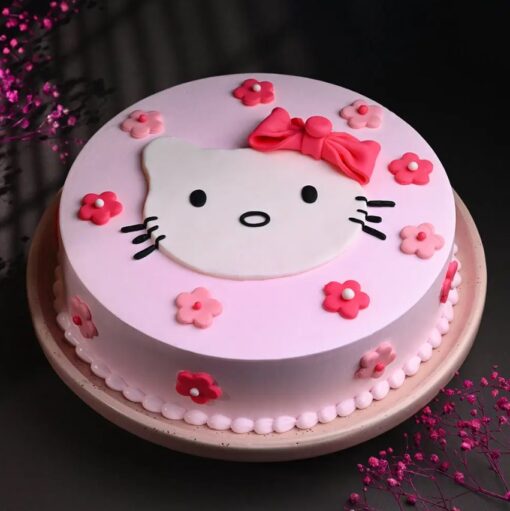 Charming Hello Kitty Cake with cute decorations and vibrant colors, perfect for Hello Kitty fans.