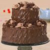 Chocolate Tier Cake with rich layers of chocolate, ideal for birthdays, weddings, or special occasions.