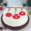 Christmas Charm Ornament Cake with intricate festive designs, resembling ornaments, and rich holiday-inspired flavors.