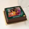 Christmas Joy Photo Cake featuring festive decorations and a personalized holiday-themed photo.