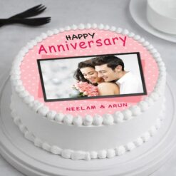 Captured Love Anniversary Cake featuring elegant decorations symbolizing eternal love, perfect for celebrating a significant milestone in your relationship.