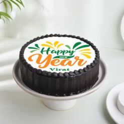 Elegant New Year Cake – a stunning and refined cake with intricate details, ideal for celebrating the New Year in style.