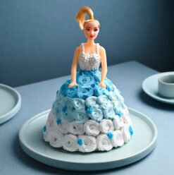 Enchanted Barbie Ball Cake with intricate fondant detailing, a delightful centerpiece for Barbie-themed birthdays or special occasions.