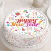 Vivid Bliss New Year Cake with colorful layers and bright frosting, symbolizing joy and new beginnings.