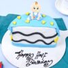 Baby Chocolate Half Cake with rich chocolate layers, creamy frosting, and a cute half-cake design, perfect for birthdays and celebrations.