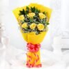 Golden Warmth Roses Bouquet – a beautiful arrangement of golden roses symbolizing warmth, love, and elegance.