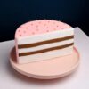 Decadent Fondant Half Cake featuring smooth fondant layers, a rich and luxurious dessert, ideal for special celebrations and occasions.