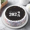 New Year Sparkle Cake – a beautifully designed cake featuring shimmering accents, ideal for adding festive charm to your New Year celebrations.