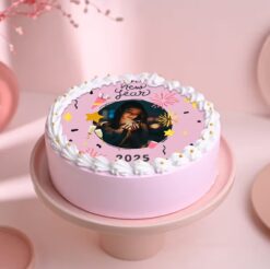 Photo Bliss New Year Cake – a beautifully decorated cake with personalized photo options, ideal for capturing memorable New Year moments.