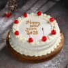 Pineapple New Year Cake with tropical flavors and festive decorations.